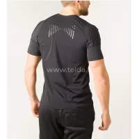 Laikyseną koreguojantys marškinėliai vyrams, juodos spalvos
