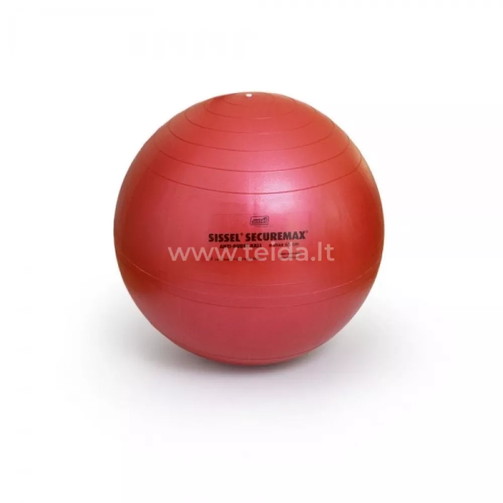 SISSEL® Securemax® mankštos kamuolys, 65cm, raudonas