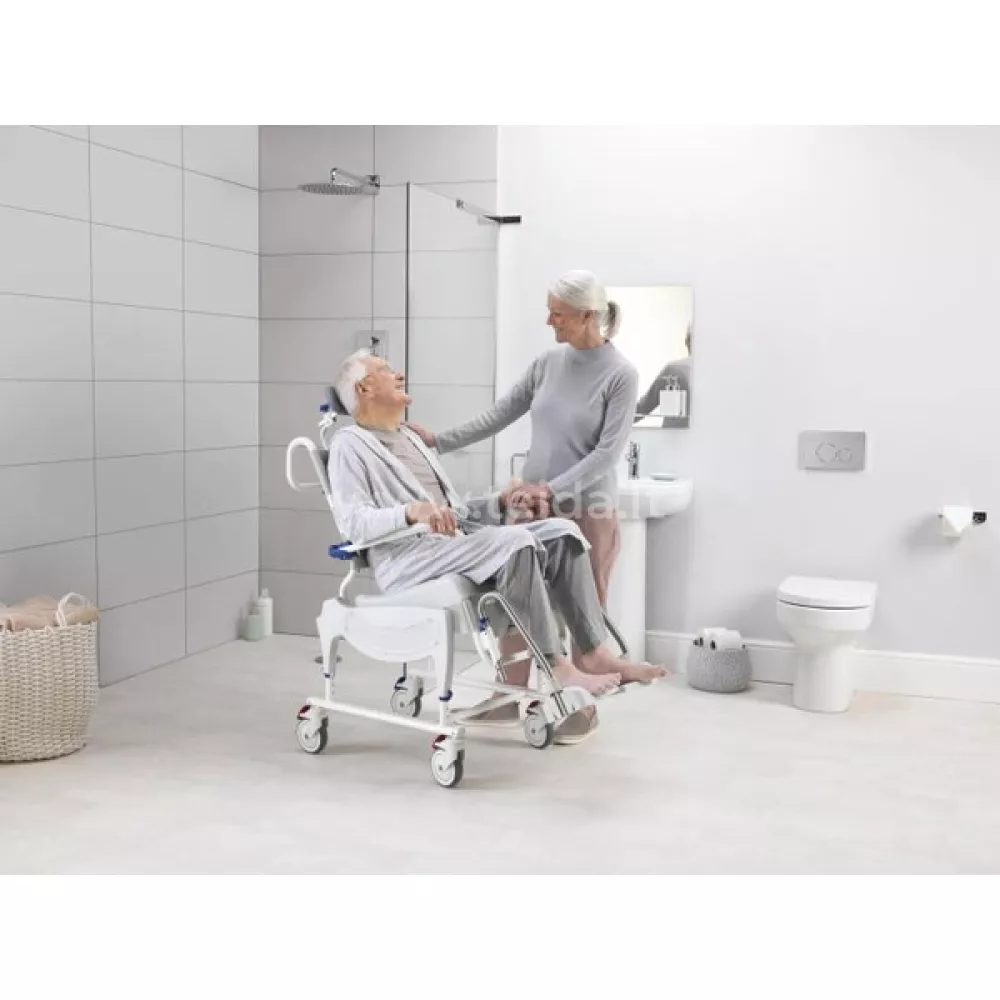 INVACARE Aquatec Dual VIP Ergo dušo vežimėlis, atlenkiamas