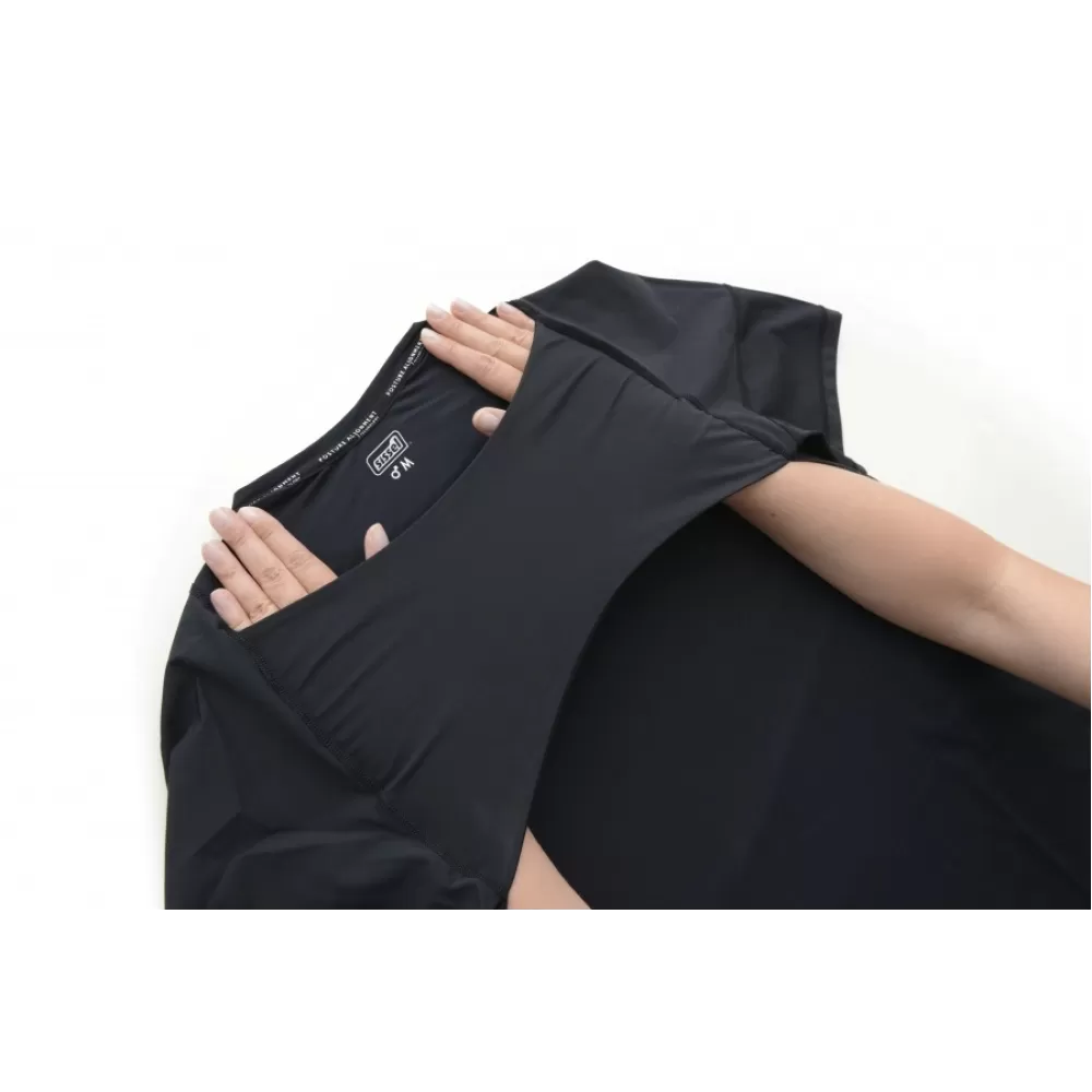 SISSEL® laikyseną koreguojantys marškinėliai moterims, M dydis, juodi