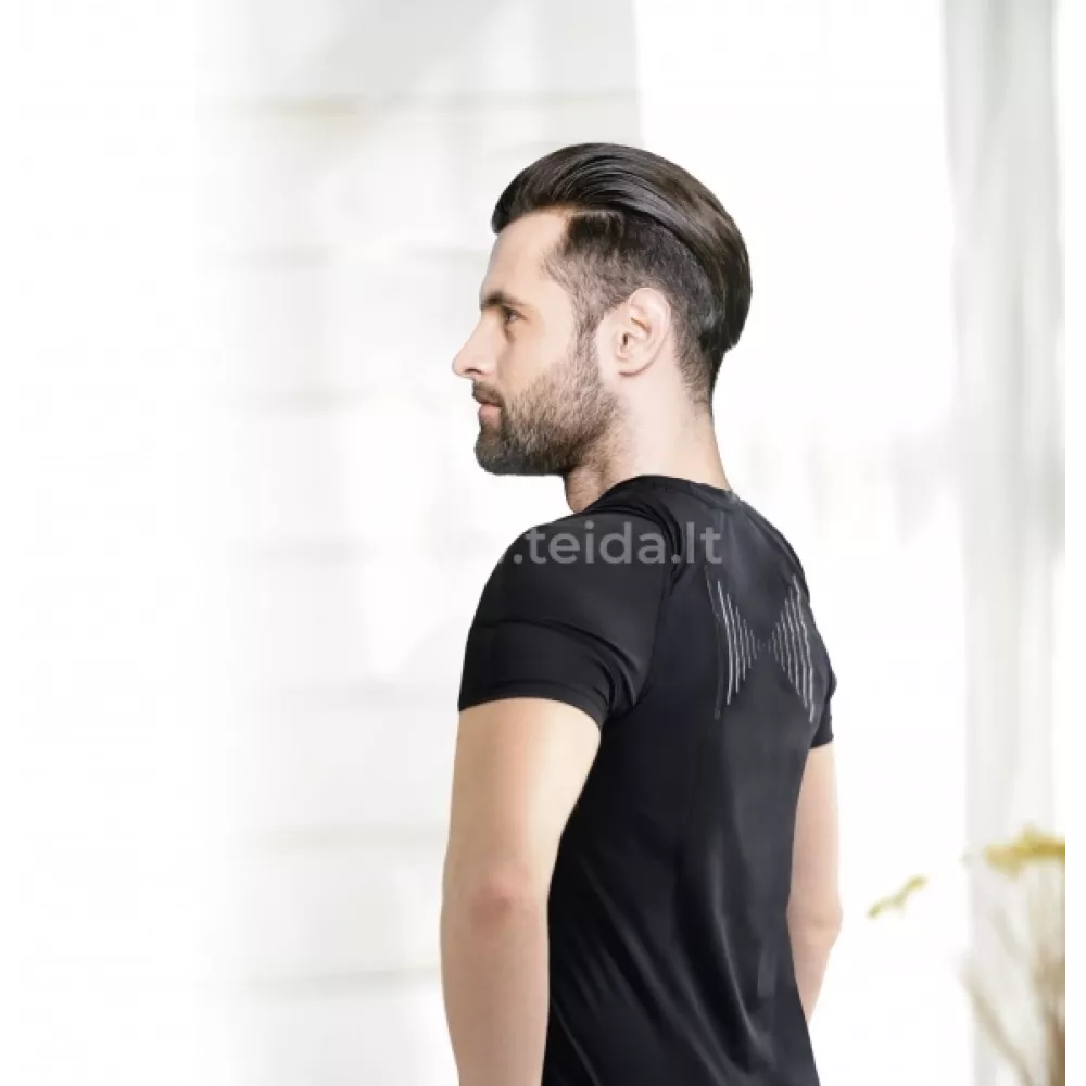 SISSEL® laikyseną koreguojantys marškinėliai vyrams, juodi
