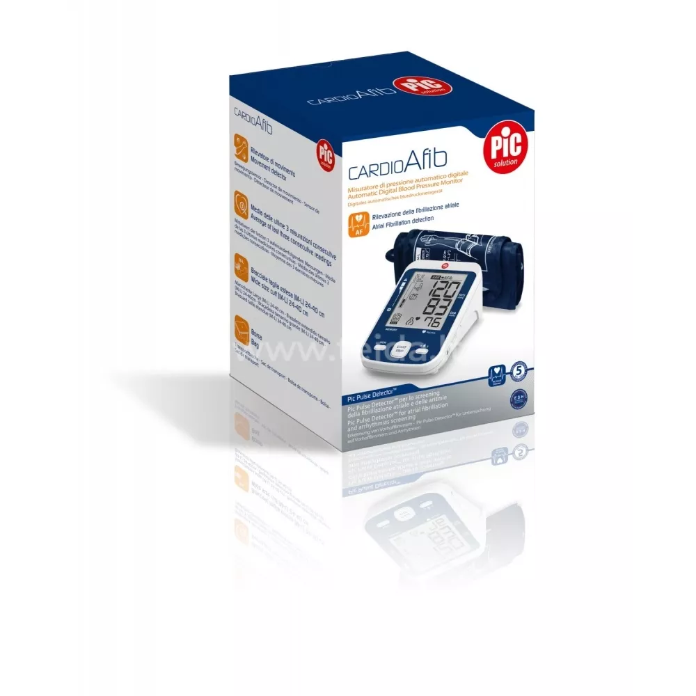 PIC kraujospūdžio matuoklis CardioAfib + adapteris, automatinis ant žasto, Afib aptikimas)