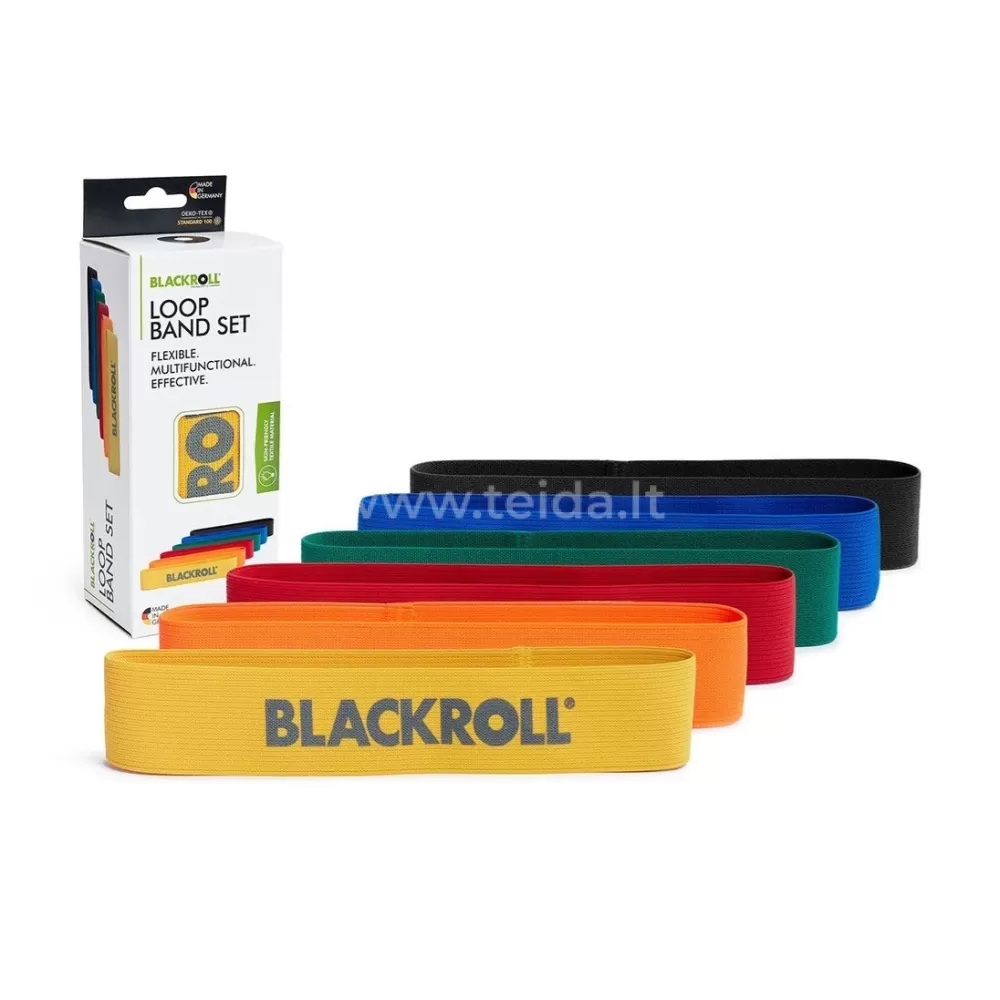 Blackroll® Elastinių pasipriešinimo kilpų rinkinys (6 vnt)