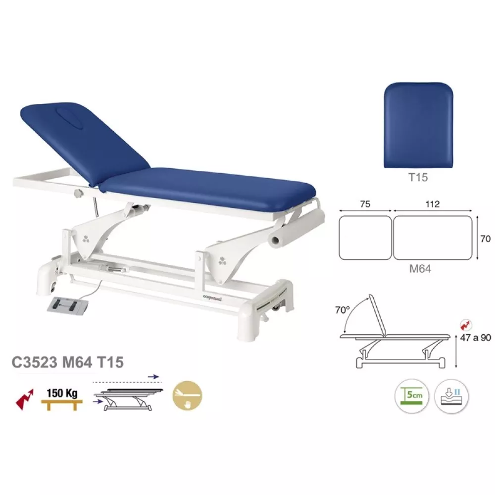 Elektrinis 2-jų dalių masažo (terapinis) stalas C3523